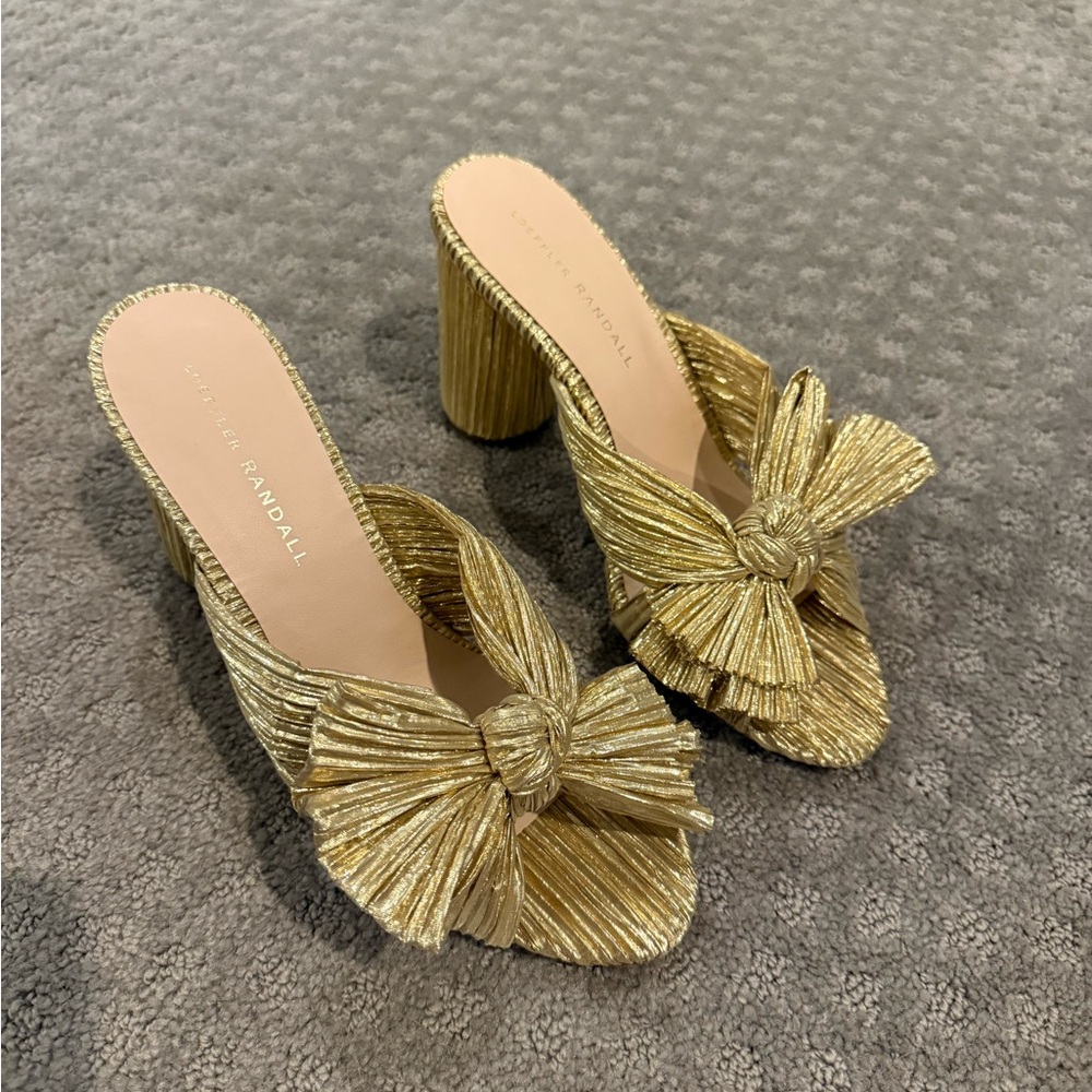 Loeffler Randall Penny Knotted Metallic Mules (8)